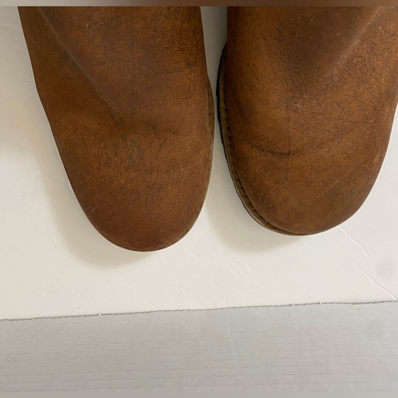 UGG Women’s Mercer Brown Leather Ankle Boots Size 8(runs small like 7.5) - Picture 4 of 6